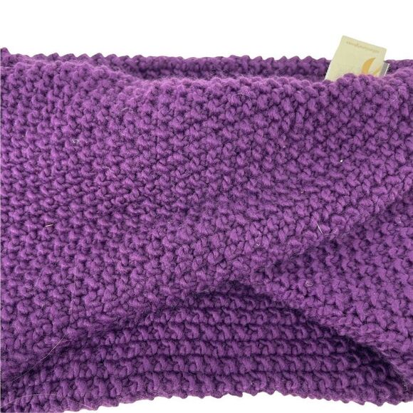 Purple Infinity Twist Snood Neck Warmer Scarf Chunky Knit Collection Eighteen - Picture 2 of 6